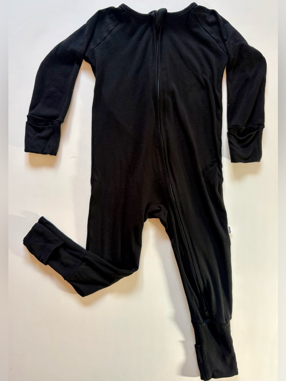 Little Sleepies Solid Black One-Piece Bamboo Zippy Sleeper, Size 6-12 mos